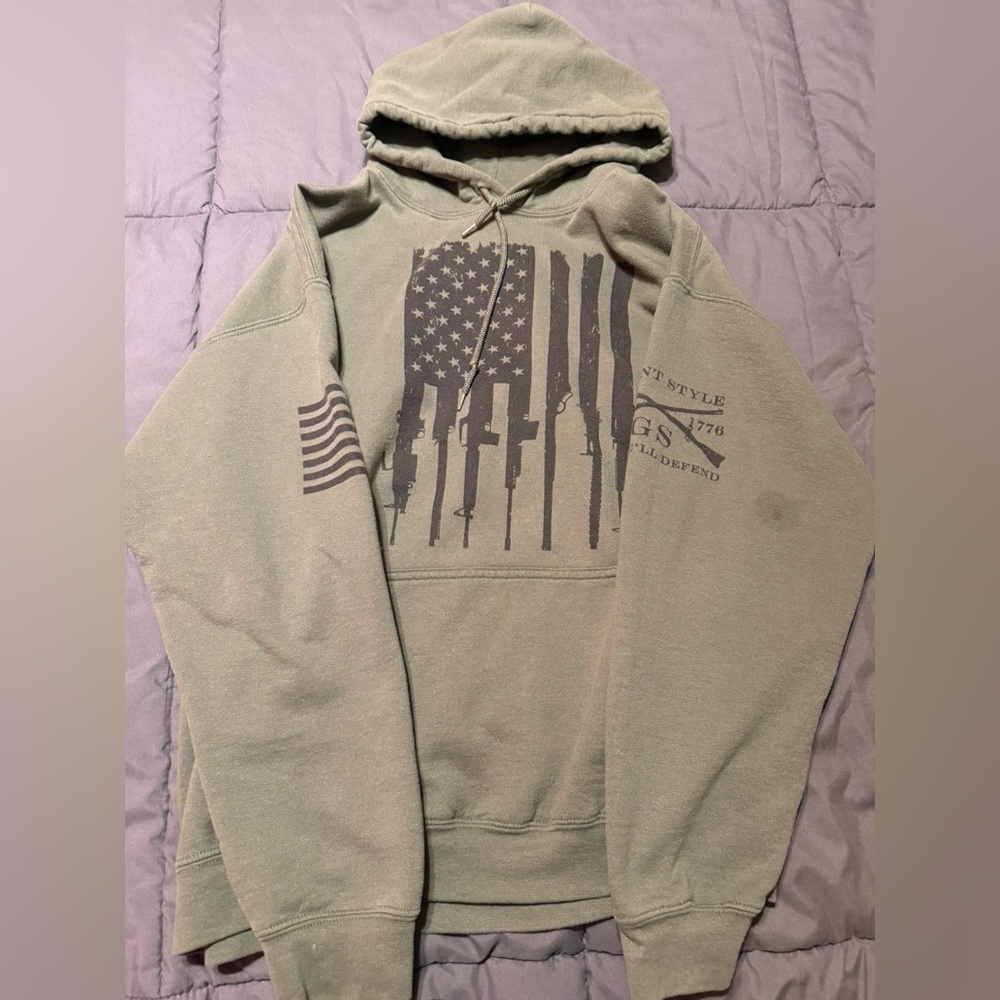 Grunt style military green hoodie